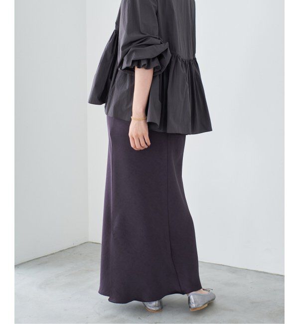 IENA「《追加8》ダブルサテンスカート」|スカート|