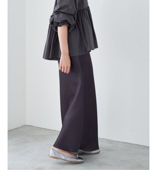 IENA「《追加8》ダブルサテンスカート」|スカート|