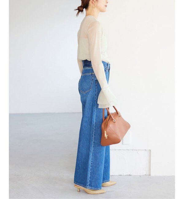 SLOBE IENA「《追加》ラッフルスリーブチュールプルオーバー」|Tシャツ・カットソー|