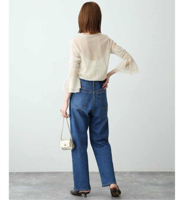 SLOBE IENA「《追加》ラッフルスリーブチュールプルオーバー」|Tシャツ・カットソー|