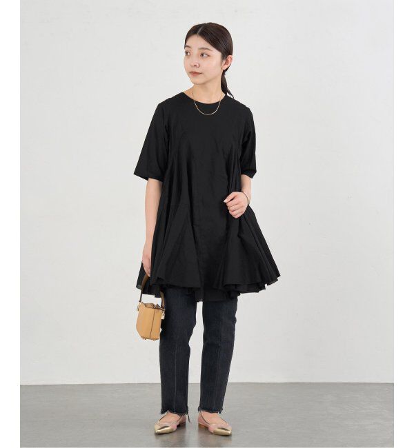 IENA「AAYUSHI/アユーシ ボリュームフレアハーフスリーブワンピース」|ワンピース|