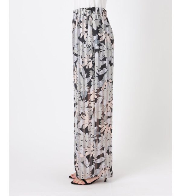 VERMEIL par iena「シアーストライプフラワープリントパンツ」|その他|