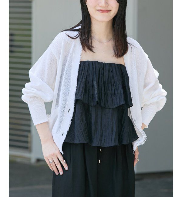 VERMEIL par iena「ペーパーテープヤーン カーデ」|カーディガン|