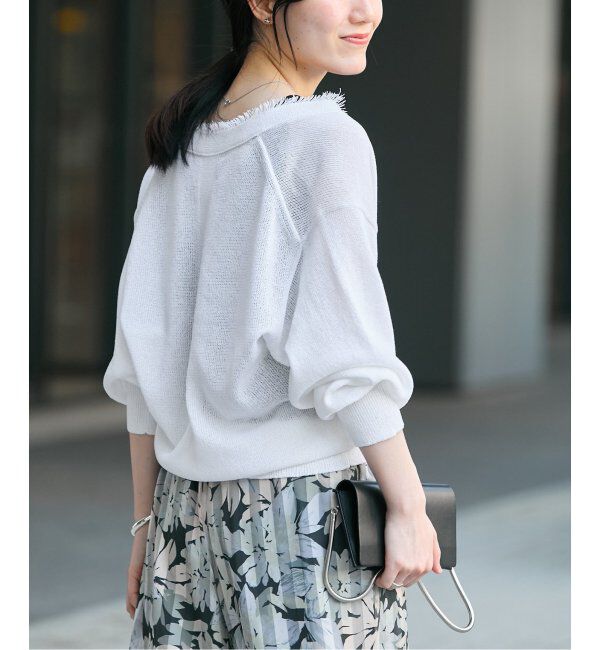 VERMEIL par iena「ペーパーテープヤーン カーデ」|カーディガン|