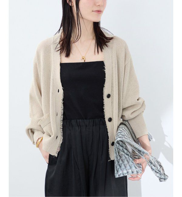 VERMEIL par iena「ペーパーテープヤーン カーデ」|カーディガン|