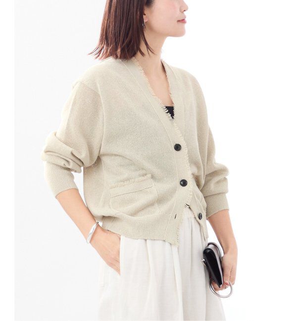 VERMEIL par iena「ペーパーテープヤーン カーデ」|カーディガン|