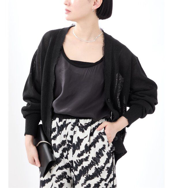 VERMEIL par iena「ペーパーテープヤーン カーデ」|カーディガン|