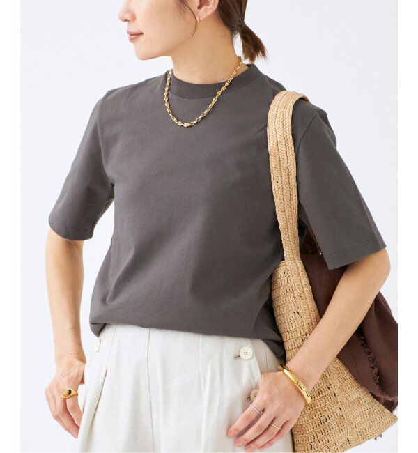 IENA「ATON/エイトン 別注 AIR SPINNING OVER SIZE TEE Tシャツ」|Tシャツ・カットソー|グレー