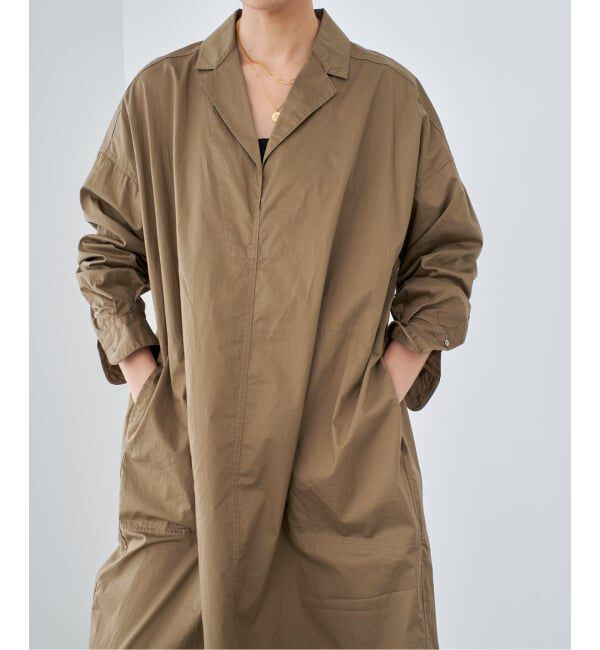 IENA「《WEB限定/追加》ハイカウントツイルシャツワンピース」|ワンピース|