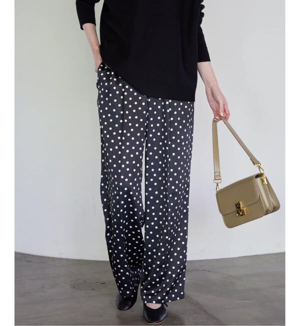 SLOBE IENA「《WEB限定/追加2》プリントサテンイージーパンツ」|その他|