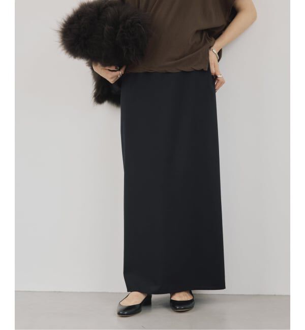 VERMEIL par iena「ウールトロストレートスカート」|スカート|ネイビー