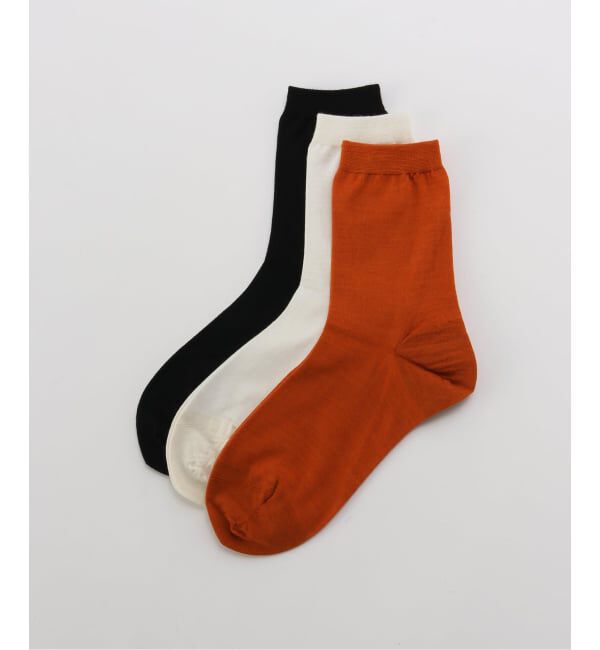 IENA LA BOUCLE「babaco/ババコ 3 pairs of color ソックス(3枚1セット)  BA02-BN3C」|ソックス|レッド