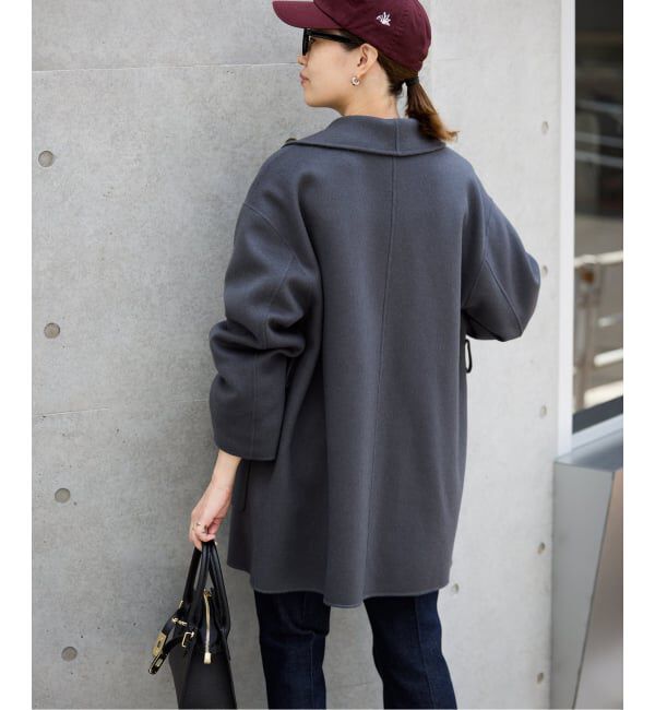 WEB限定/追加》SUPER140 ダブルフェイスベルテッドコート（SLOBE IENA