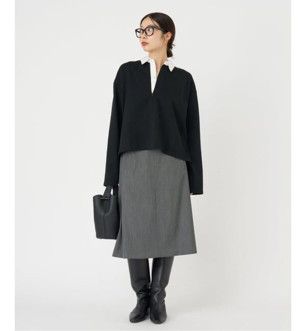 IENA「ウール混サテンスカート」|スカート|
