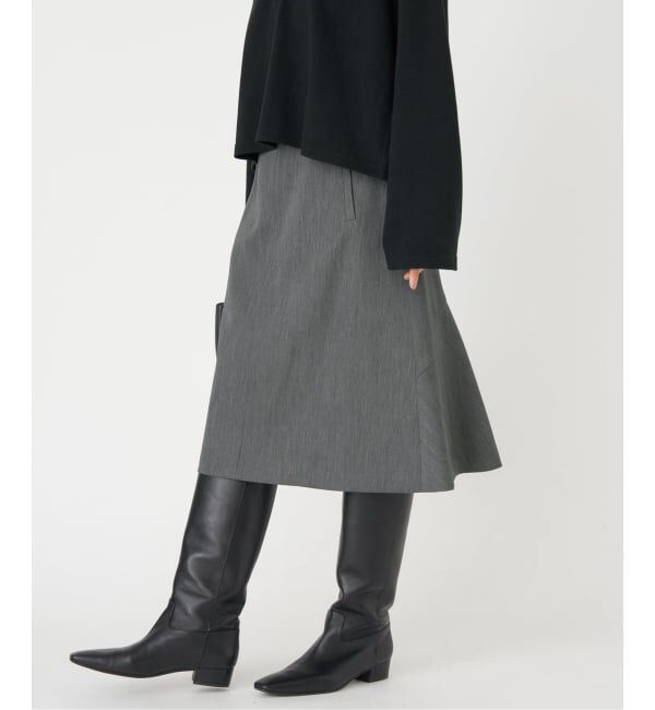 IENA「ウール混サテンスカート」|スカート|グレーA