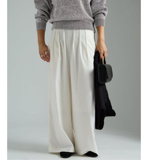 VERMEIL par iena「タックギャザーパンツ」|スラックス|