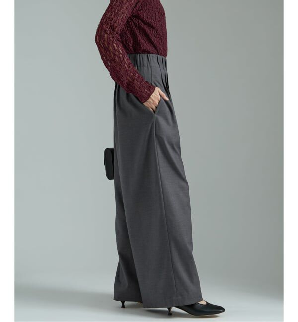 VERMEIL par iena「タックギャザーパンツ」|スラックス|