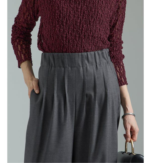 VERMEIL par iena「タックギャザーパンツ」|スラックス|