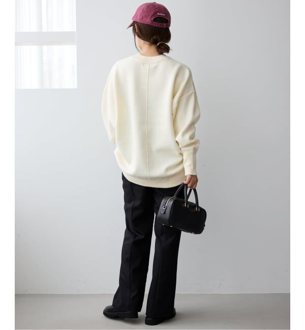 SLOBE IENA「《WEB限定/追加2》オーバーサイズ スウェットライクニット」|ニット・セーター|