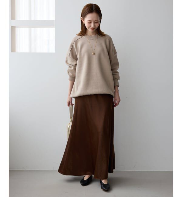 SLOBE IENA「《WEB限定/追加2》オーバーサイズ スウェットライクニット」|ニット・セーター|