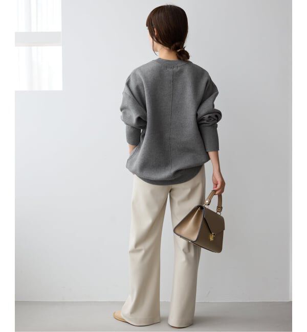 SLOBE IENA「《WEB限定/追加2》オーバーサイズ スウェットライクニット」|ニット・セーター|