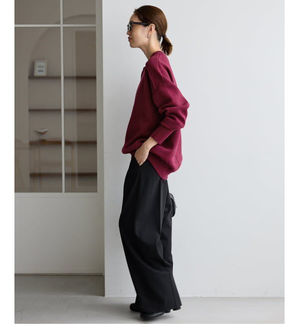 SLOBE IENA「《WEB限定/追加2》オーバーサイズ スウェットライクニット」|ニット・セーター|