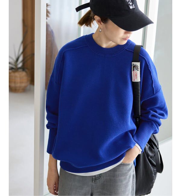 SLOBE IENA「《WEB限定/追加2》オーバーサイズ スウェットライクニット」|ニット・セーター|ブルー A