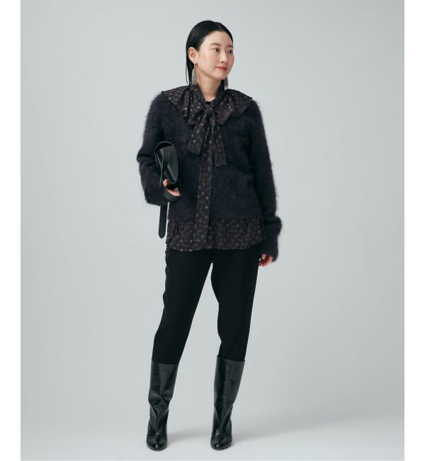 VERMEIL par iena「《一部店舗限定》ドットジャガードプリントフリルブラウス」|シャツ・ブラウス|