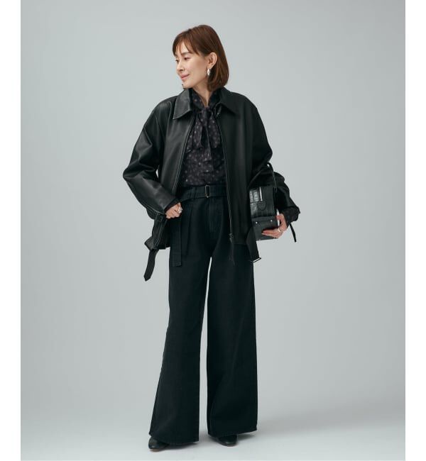 VERMEIL par iena「《一部店舗限定》ドットジャガードプリントフリルブラウス」|シャツ・ブラウス|