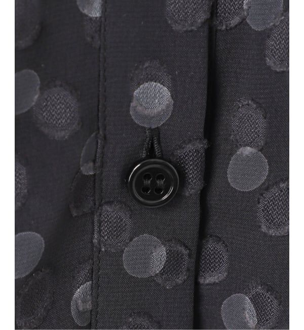 VERMEIL par iena「《一部店舗限定》ドットジャガードプリントフリルブラウス」|シャツ・ブラウス|