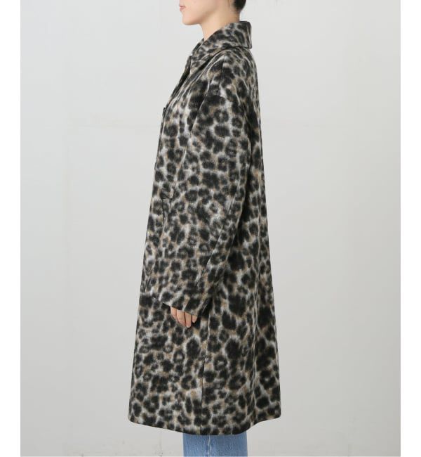 IENA「レオパードコート」|ステンカラーコート|