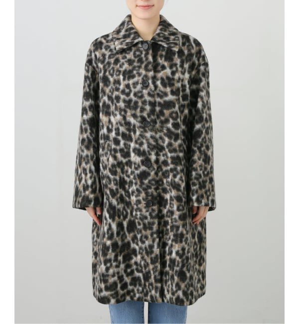 IENA「レオパードコート」|ステンカラーコート|