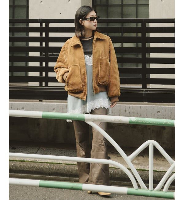 IENA LA BOUCLE「IENA LA BOUCLE 楊柳レースミニキャミドレス」|キャミソール|