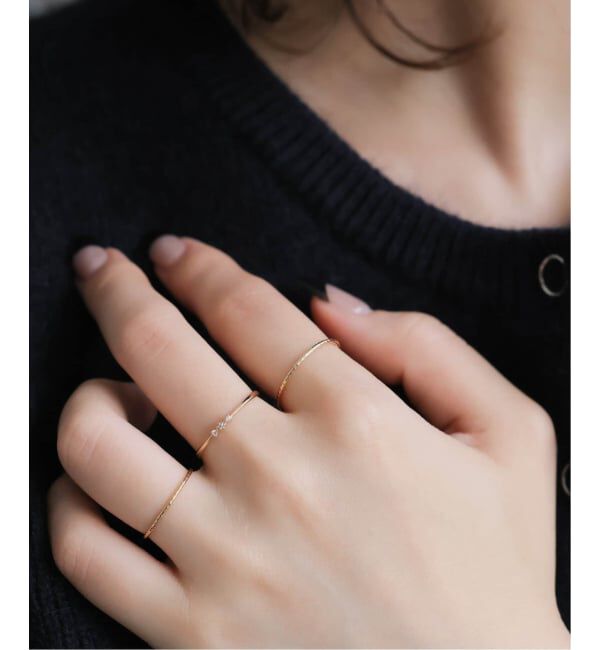 SLOBE IENA「《追加2》SLOBE カットワイヤーリング K10」|リング|