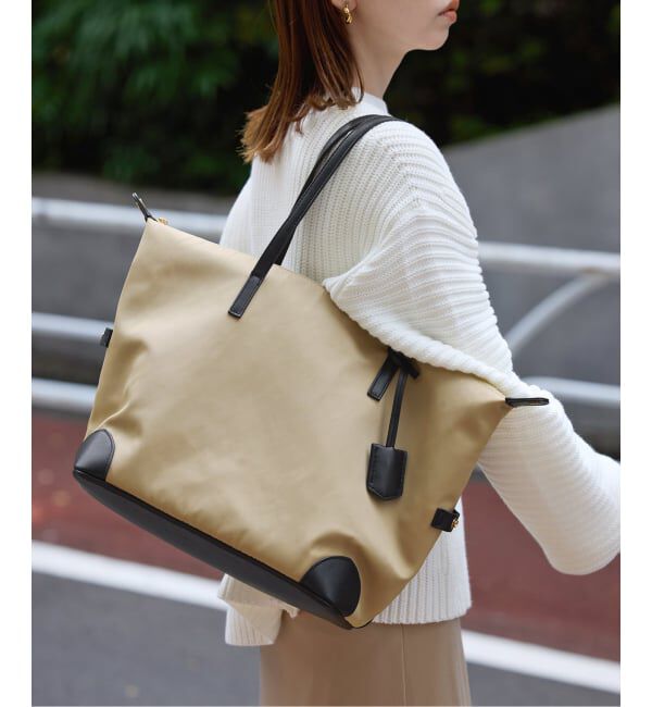 SLOBE IENA「《予約》SLOBE キャリーオントートバッグ」|トートバッグ|ベージュ A