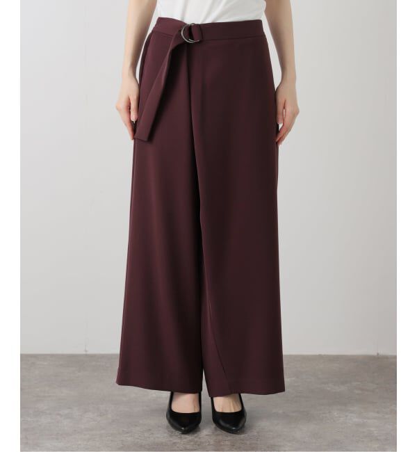 SLOBE IENA「ラップパンツ」|その他|ボルドー