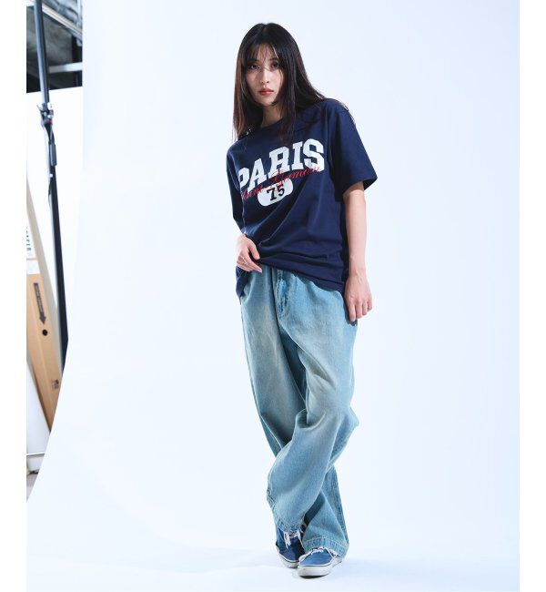 Paris Saint-Germain「【Paris Saint-Germain】バーシティロゴプリント Tシャツ」|Tシャツ・カットソー|