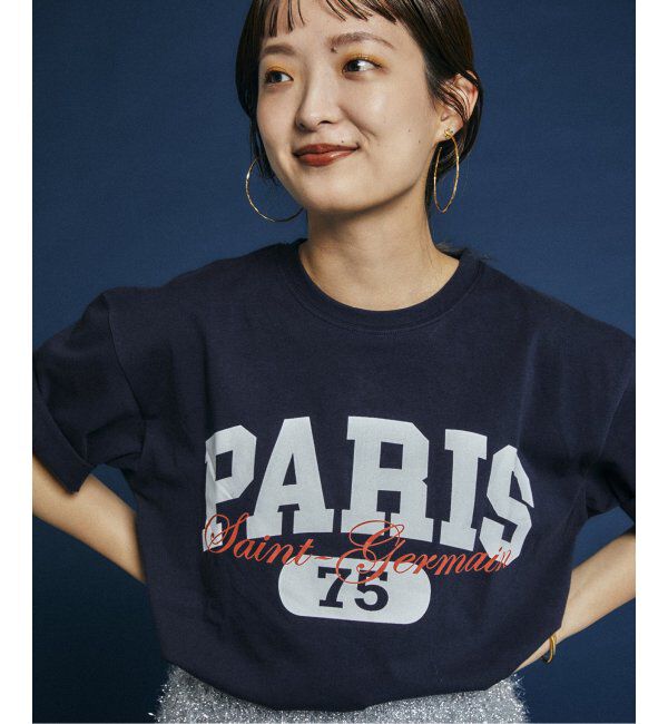 Paris Saint-Germain「【Paris Saint-Germain】バーシティロゴプリント Tシャツ」|Tシャツ・カットソー|