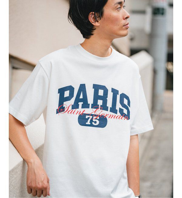 Paris Saint-Germain「【Paris Saint-Germain】バーシティロゴプリント Tシャツ」|Tシャツ・カットソー|
