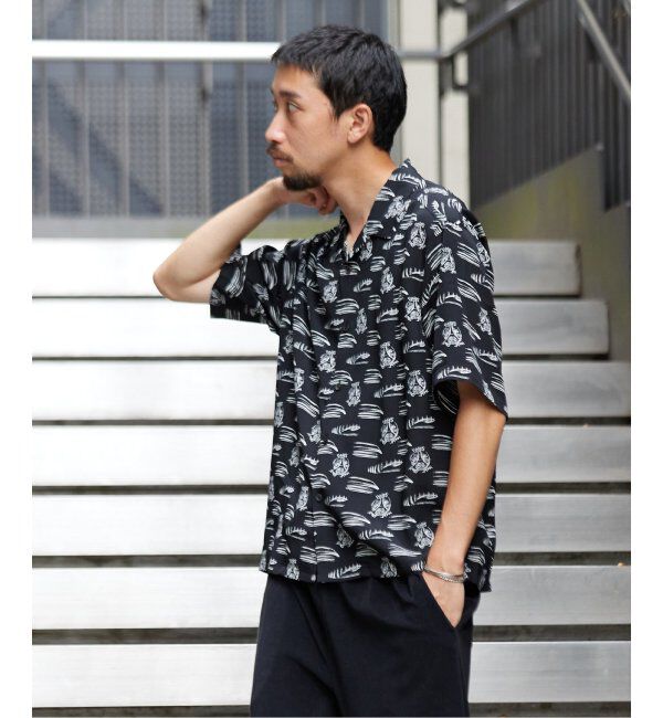 Paris Saint-Germain「【隈 研吾 &times; Paris Saint-Germain】グラフィックプリント オープンカラーシャツ」|シャツ・ブラウス|