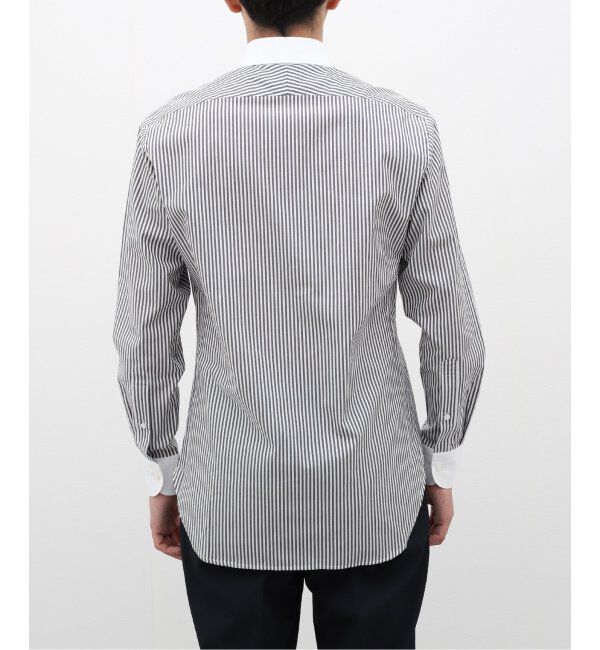 EDIFICE「D.ラウンドタブ クレリックシャツ ストライプ」|シャツ・ブラウス|