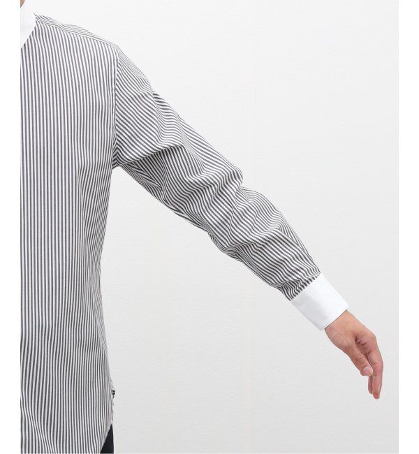 EDIFICE「D.ラウンドタブ クレリックシャツ ストライプ」|シャツ・ブラウス|