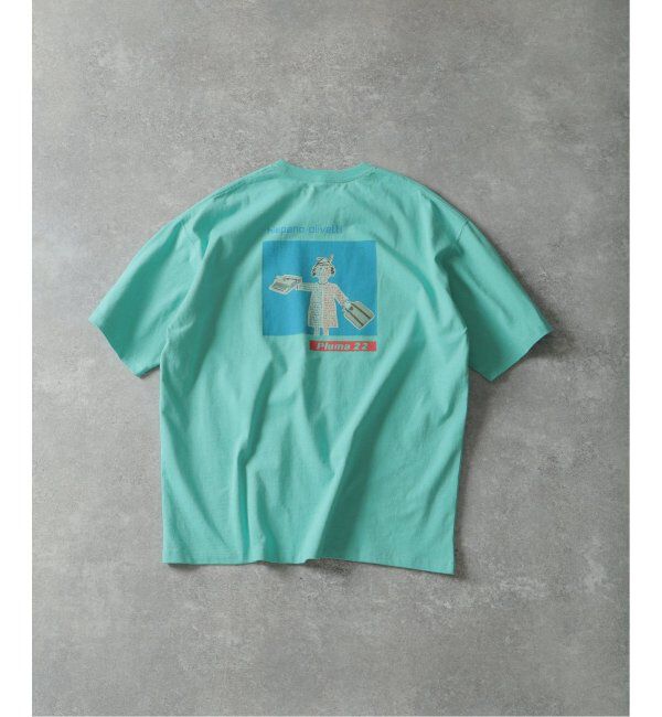 EDIFICE「《追加》SAVIGNAC (サヴィニャック) 別注 French Company プリント Tシャツ」|Tシャツ・カットソー|グリーン