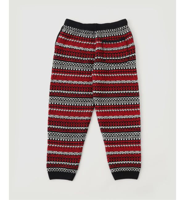 EDIFICE「WM（ホワイトマウンテニアリング） FAIR ISLE ZIP KNIT PANTS」|スラックス|