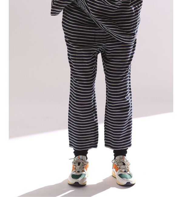 journal standard luxe「リネンボーダー パンツ」|その他|ネイビー