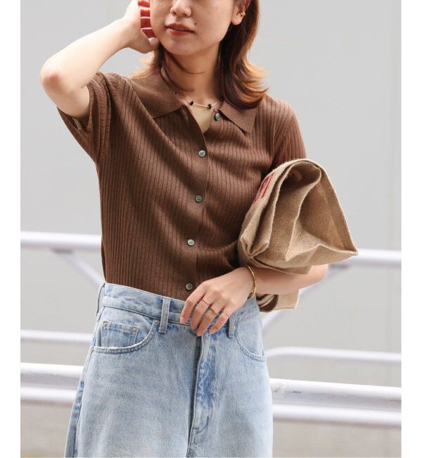 JOURNAL STANDARD relume「ラメ混リブポロプルオーバー」|ニット・セーター|