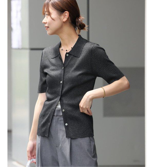 JOURNAL STANDARD relume「ラメ混リブポロプルオーバー」|ニット・セーター|