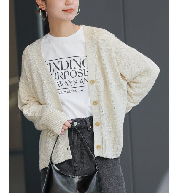 JOURNAL STANDARD relume「テープヤーンニュアンスVカーディガン」|カーディガン|ナチュラル