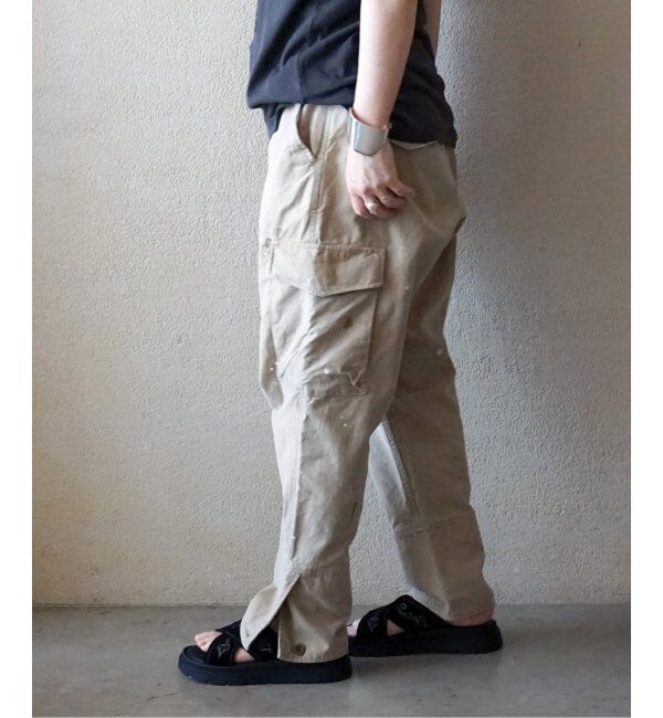 journal standard luxe「バックサテン ミリタリーパンツ」|カーゴ|ベージュ