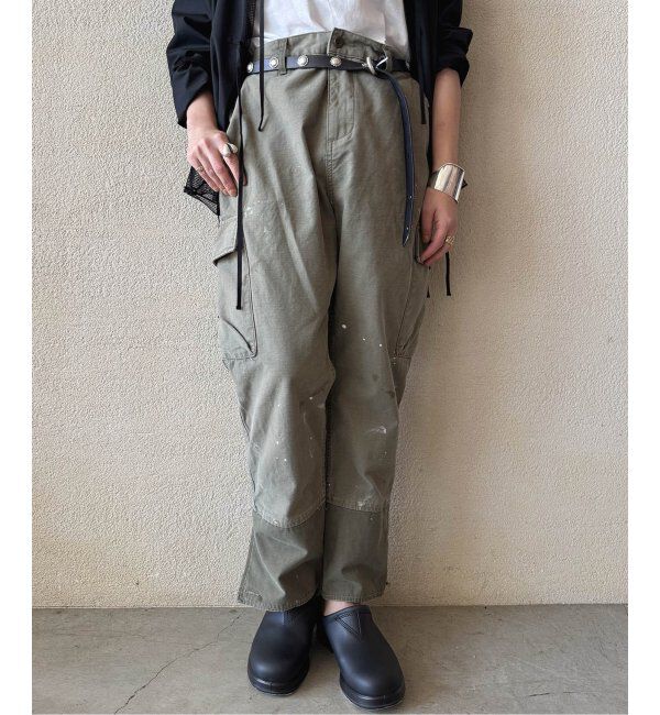 journal standard luxe「バックサテン ミリタリーパンツ」|カーゴ|カーキ